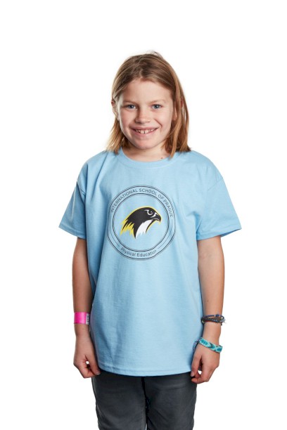 PE T-Shirt Sky Blue Yellow Falcon Junior M 7-8